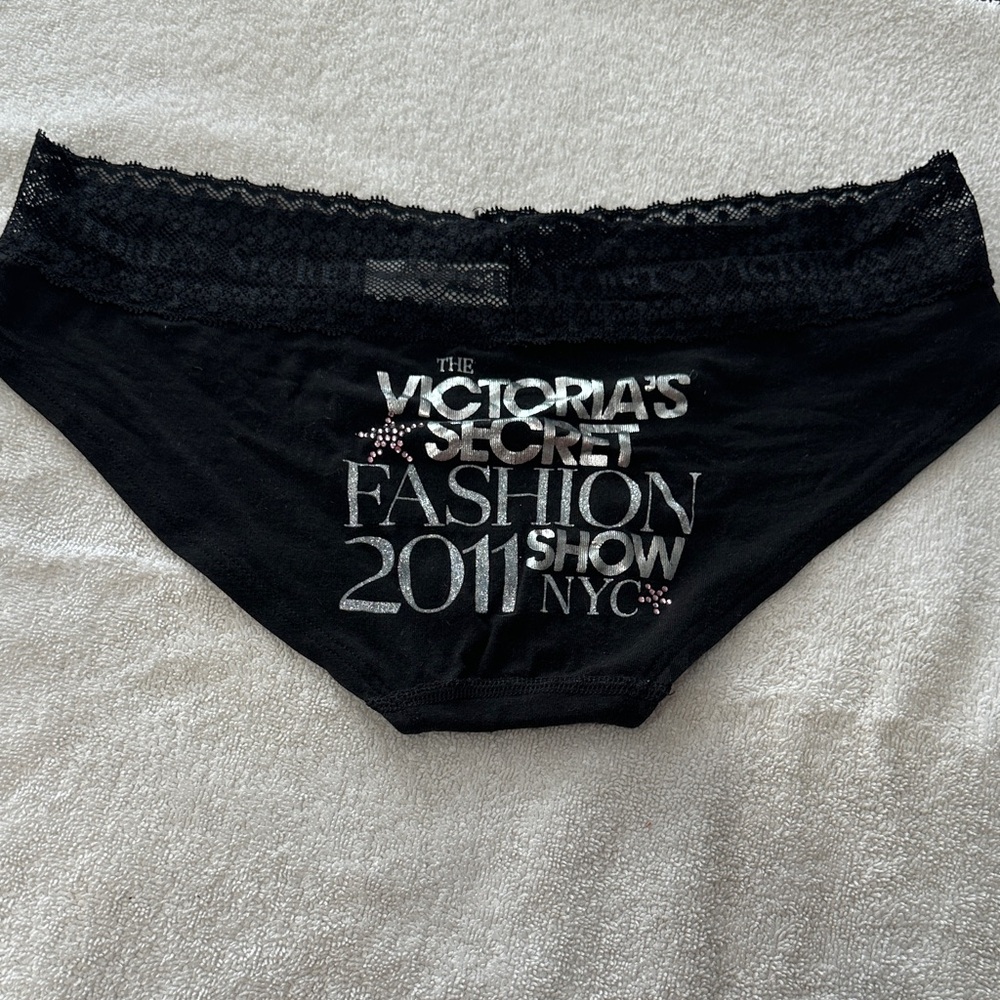 Victoria's Secret Black Panties with Silver Text